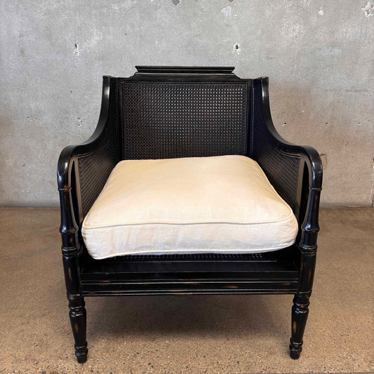Faux Bamboo & Cane Lounge Chair
