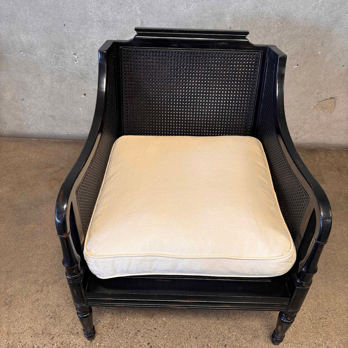 Faux Bamboo & Cane Lounge Chair