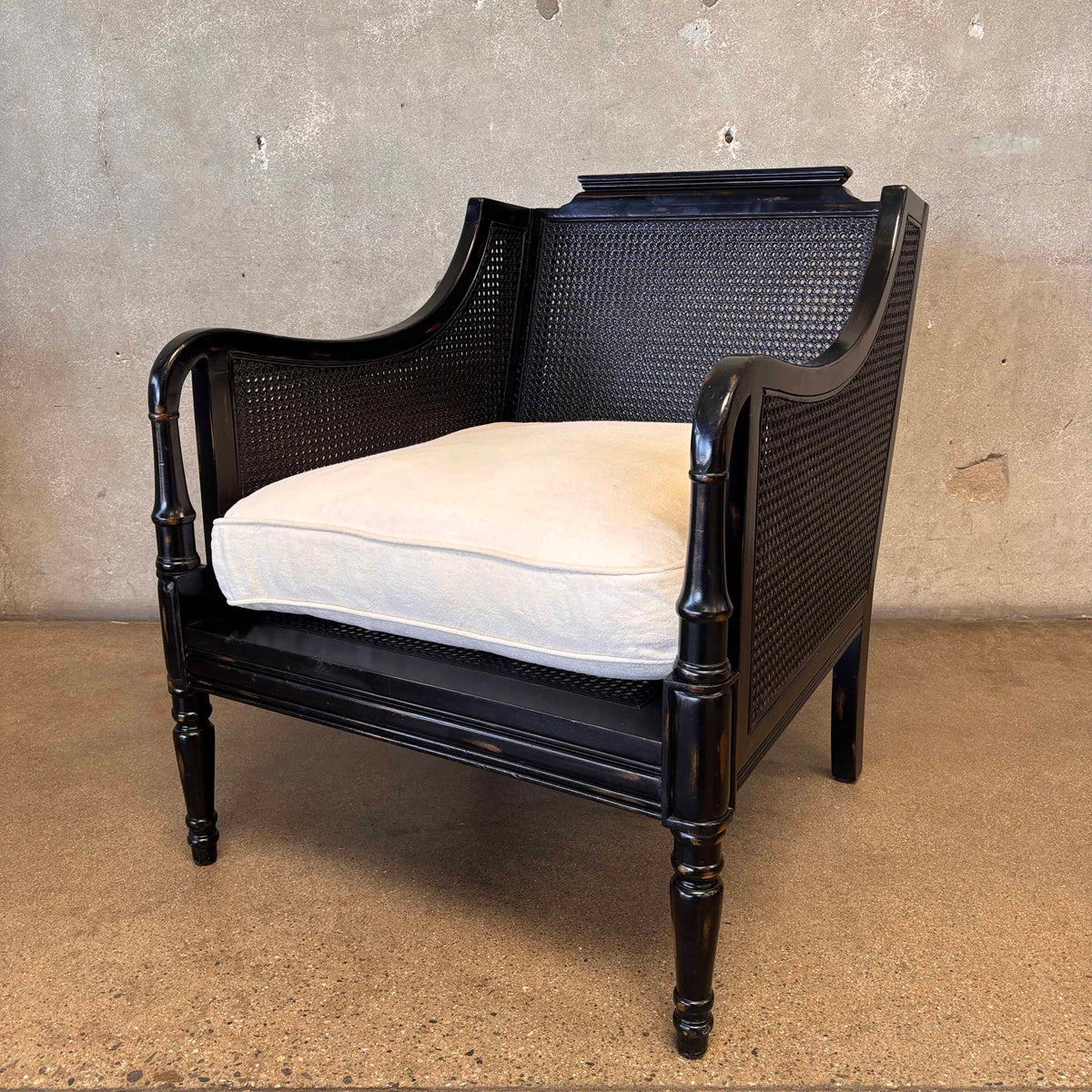 Faux Bamboo & Cane Lounge Chair