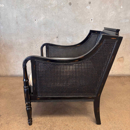 Faux Bamboo & Cane Lounge Chair