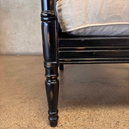 Faux Bamboo & Cane Lounge Chair