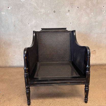 Faux Bamboo & Cane Lounge Chair