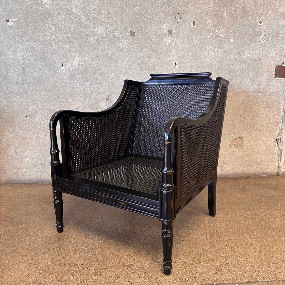Faux Bamboo & Cane Lounge Chair