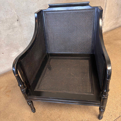 Faux Bamboo & Cane Lounge Chair