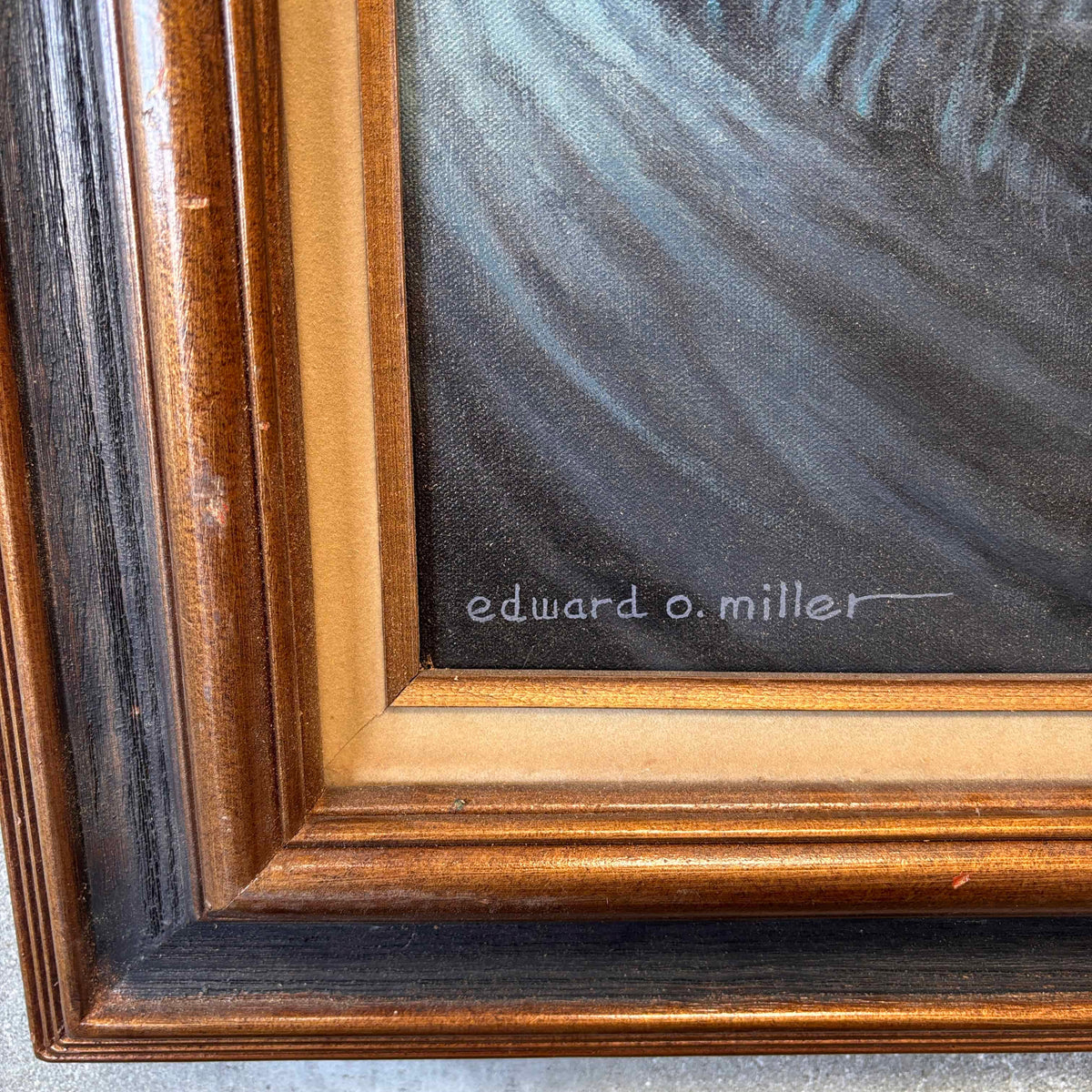 Vintage Framed Abandoned Barn Artwork By Edward O. Miller