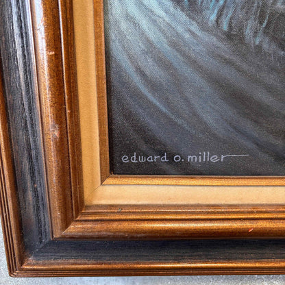 Vintage Framed Abandoned Barn Artwork By Edward O. Miller