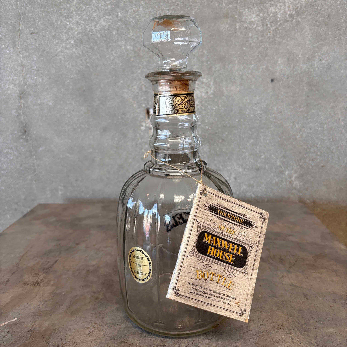1971 Jack Daniels Old NO.7 Decanter With Tag And Booklet
