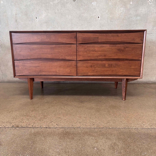 Dwell Wide Chest Solid Rubberwood With Walnut Finish