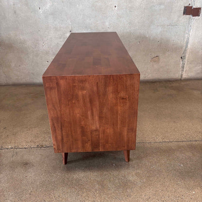 Dwell Wide Chest Solid Rubberwood With Walnut Finish