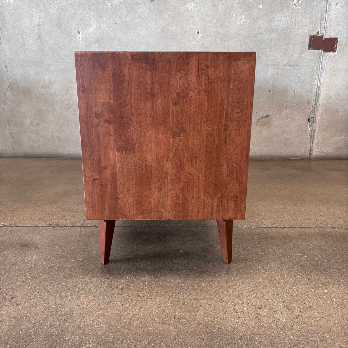 Dwell Wide Chest Solid Rubberwood With Walnut Finish