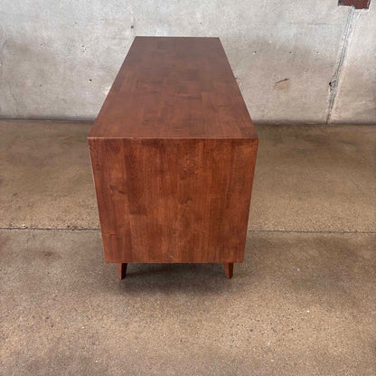 Dwell Wide Chest Solid Rubberwood With Walnut Finish