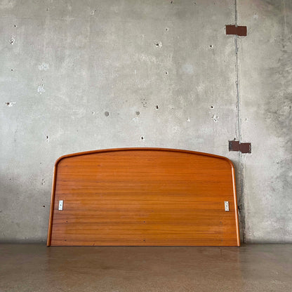 Danish Modern Teak Wood Queen Bed Headboard