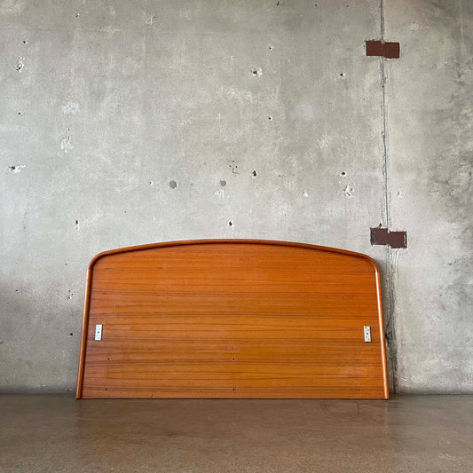 Danish Modern Teak Wood Queen Bed Headboard