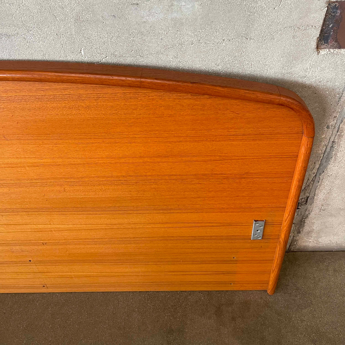 Danish Modern Teak Wood Queen Bed Headboard
