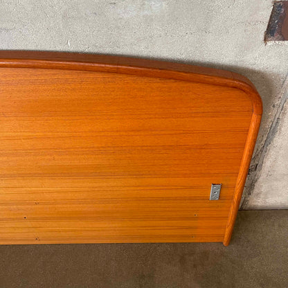 Danish Modern Teak Wood Queen Bed Headboard
