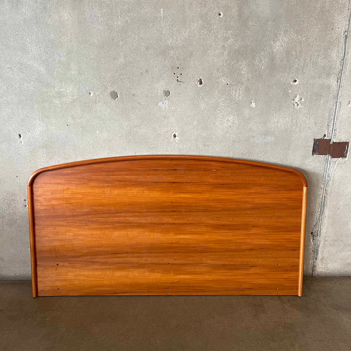 Danish Modern Teak Wood Queen Bed Headboard