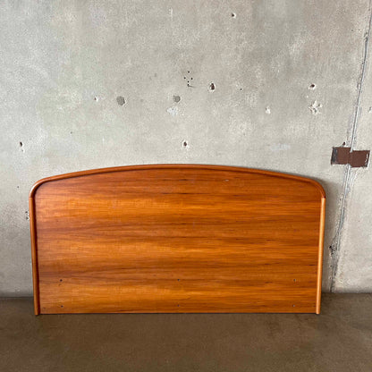 Danish Modern Teak Wood Queen Bed Headboard