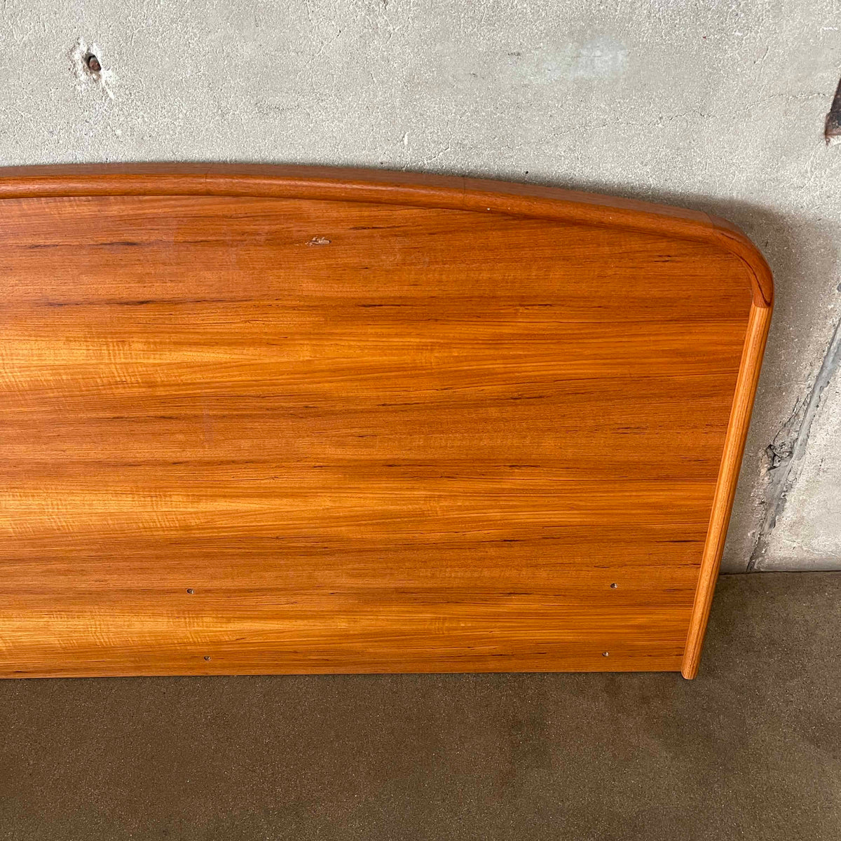 Danish Modern Teak Wood Queen Bed Headboard
