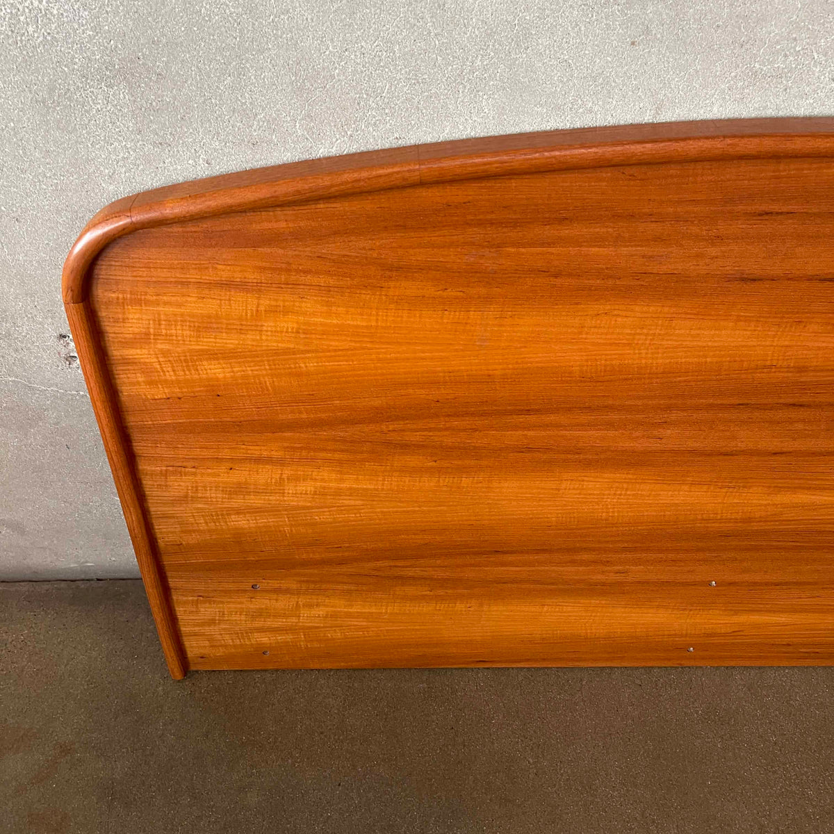 Danish Modern Teak Wood Queen Bed Headboard