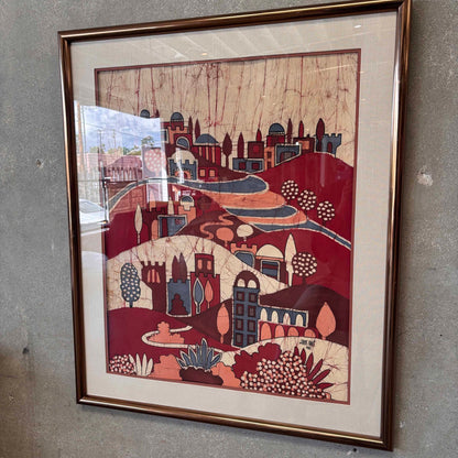 Vintage Batik Art By Amos Amit