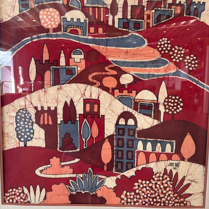 Vintage Batik Art By Amos Amit