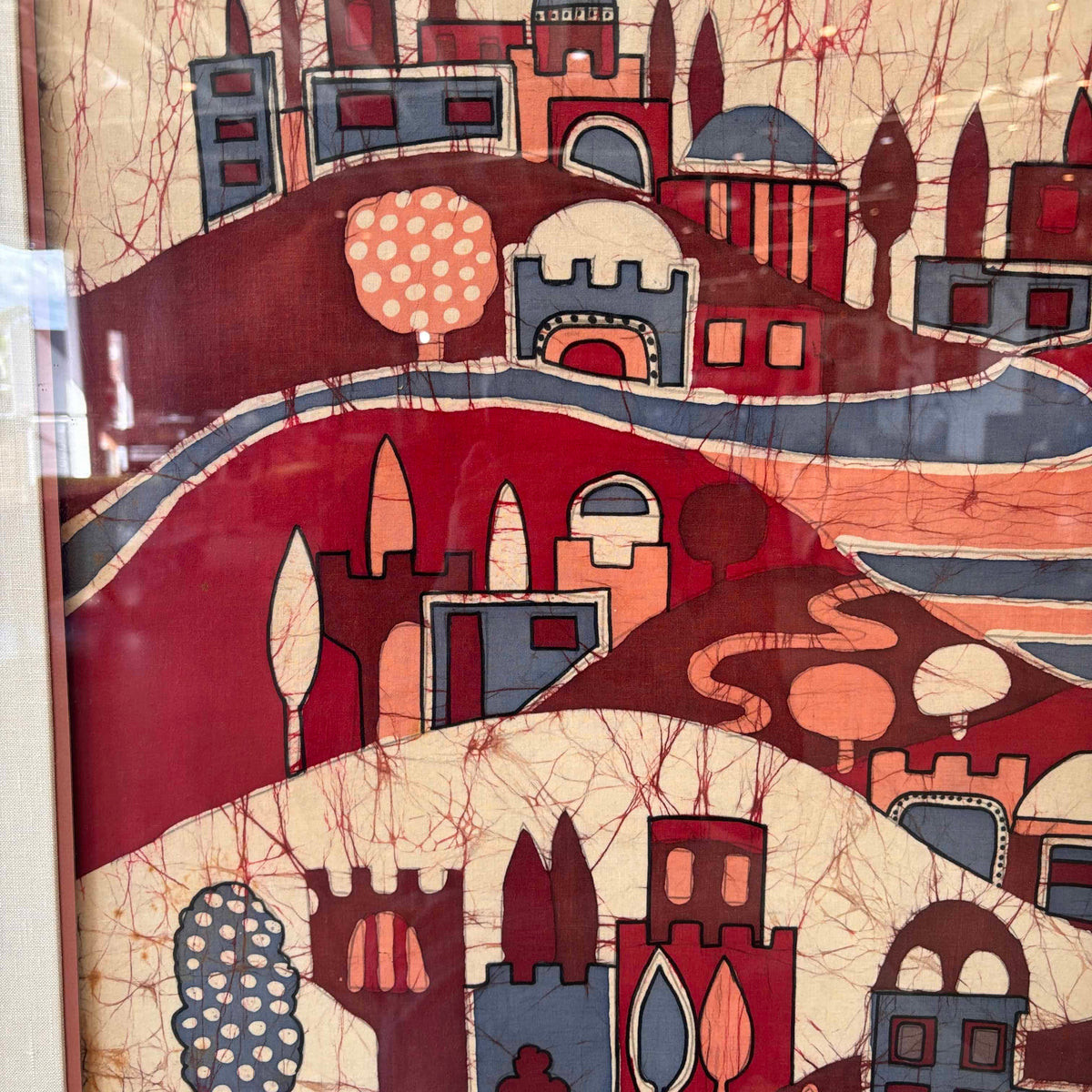 Vintage Batik Art By Amos Amit