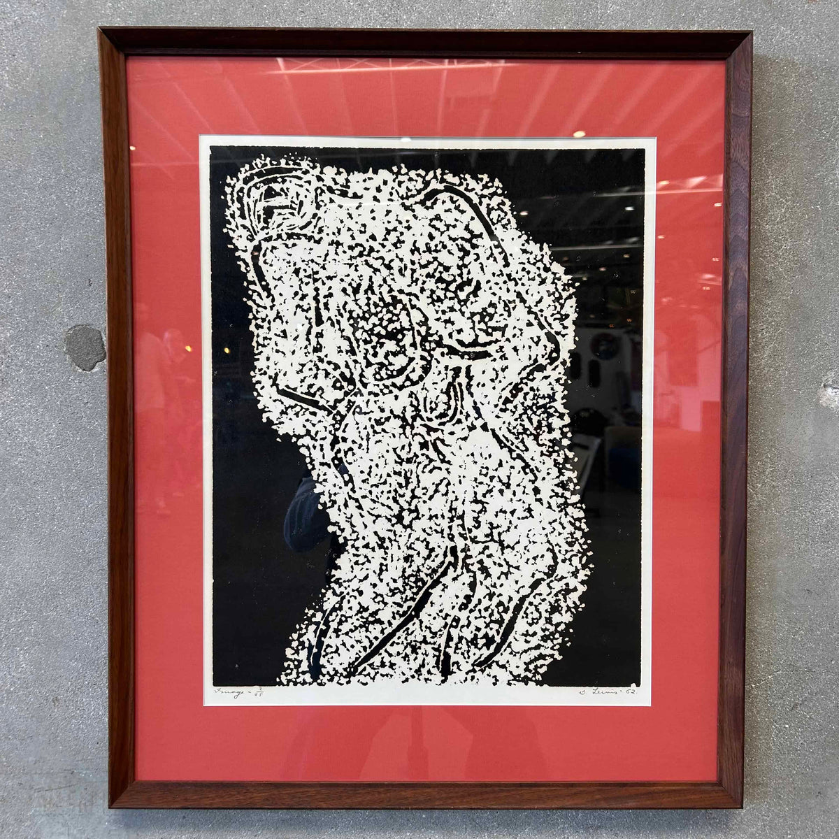 Vintage Modernist Lithograph, "Image" by Stanley Lewis Signed, Dated, & Numbered 2 of 25 C. 1962