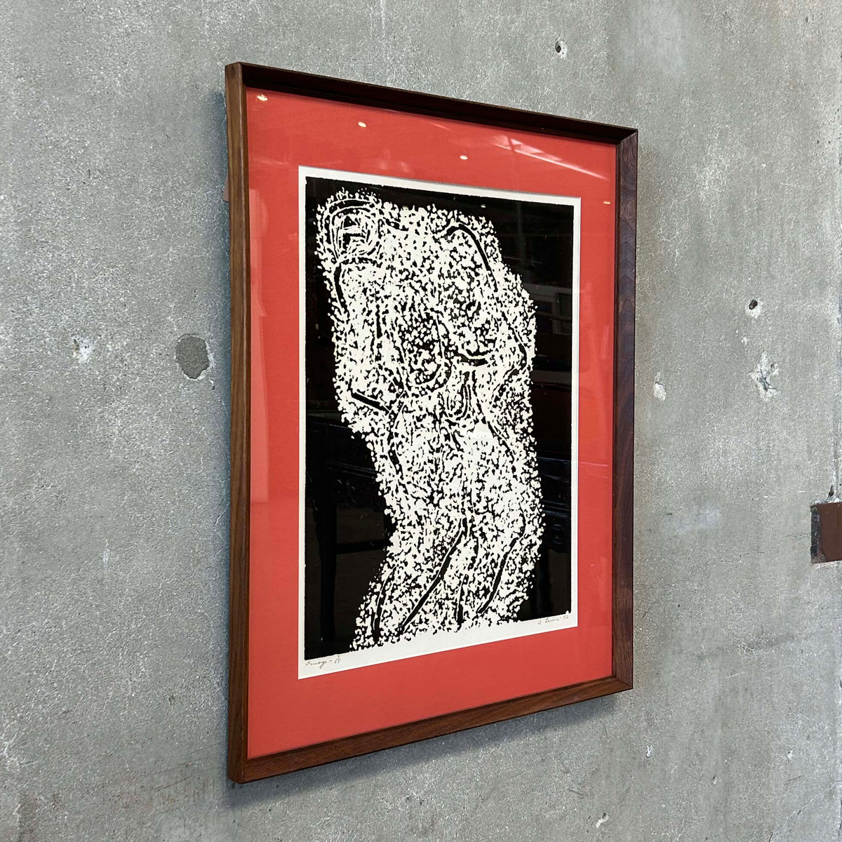 Vintage Modernist Lithograph, "Image" by Stanley Lewis Signed, Dated, & Numbered 2 of 25 C. 1962