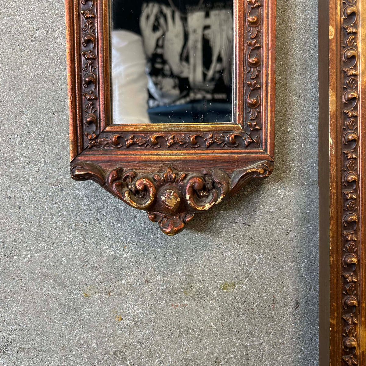 Pair of Vintage Pier Style Ornate Gilded Frame Wall Mirrors