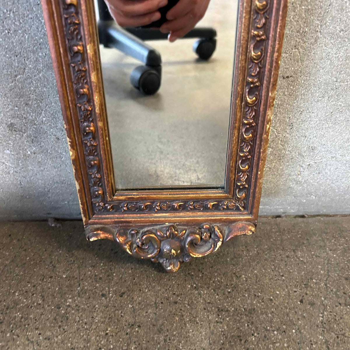 Pair of Vintage Pier Style Ornate Gilded Frame Wall Mirrors