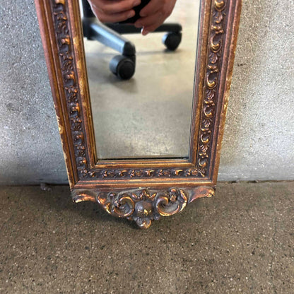 Pair of Vintage Pier Style Ornate Gilded Frame Wall Mirrors