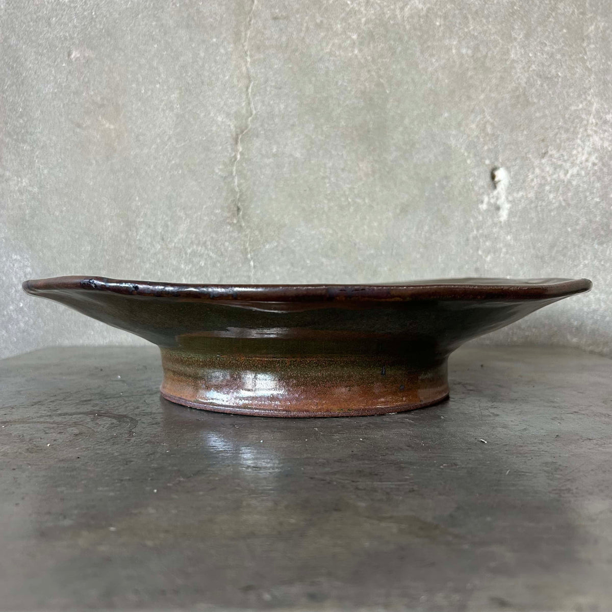 Vintage Large Centerpiece Studio Pottery Brown