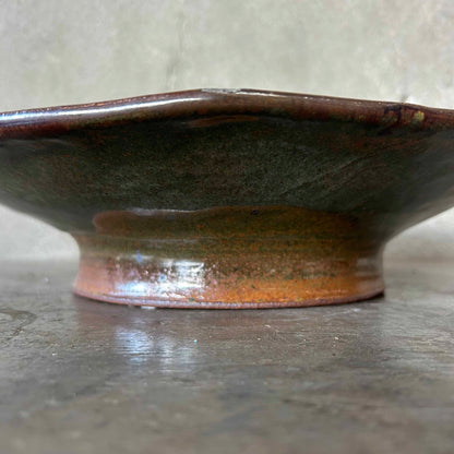 Vintage Large Centerpiece Studio Pottery Brown