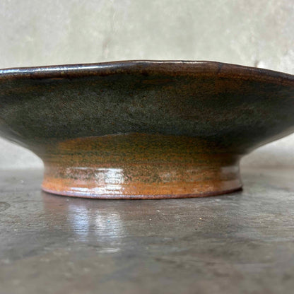 Vintage Large Centerpiece Studio Pottery Brown