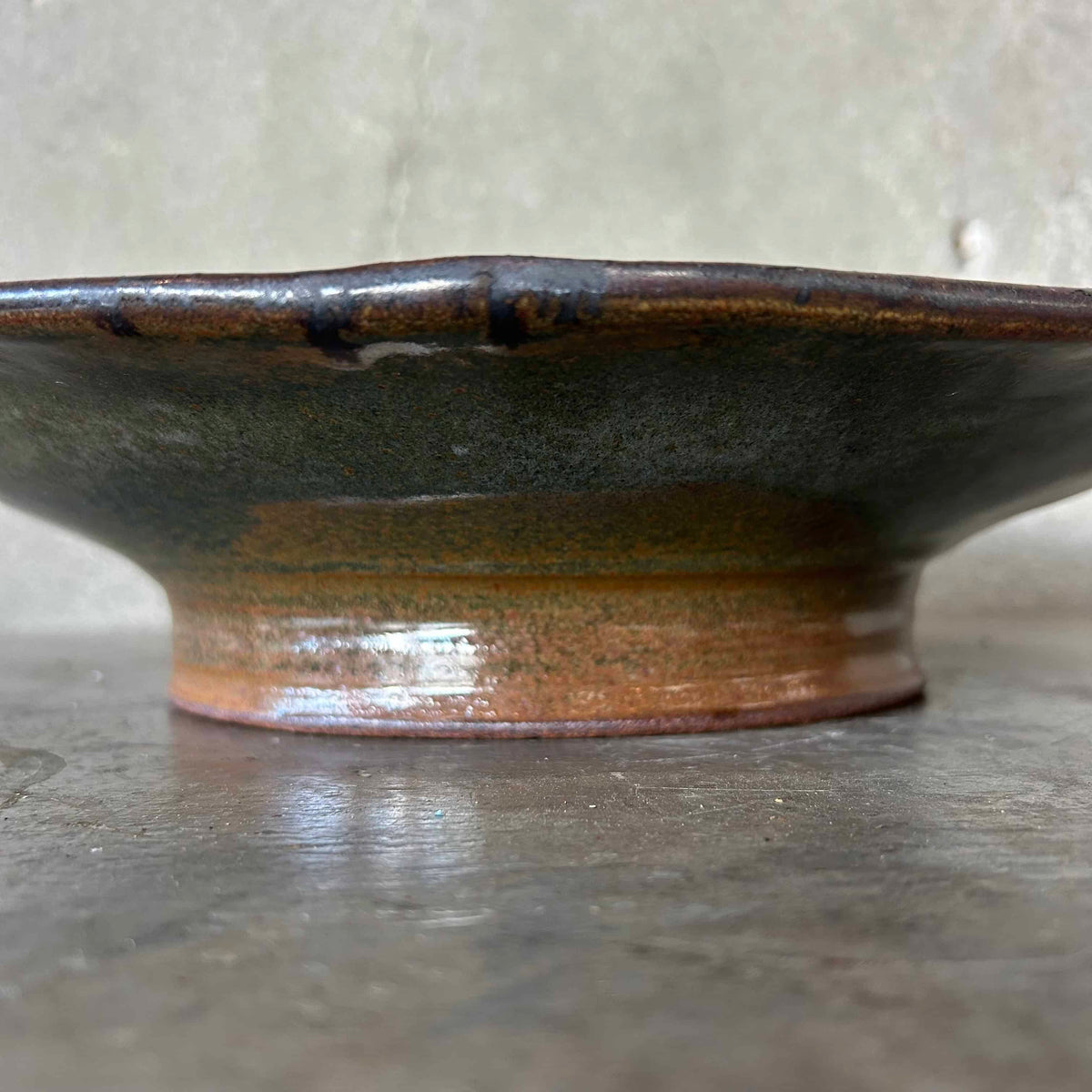 Vintage Large Centerpiece Studio Pottery Brown
