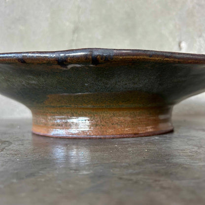 Vintage Large Centerpiece Studio Pottery Brown