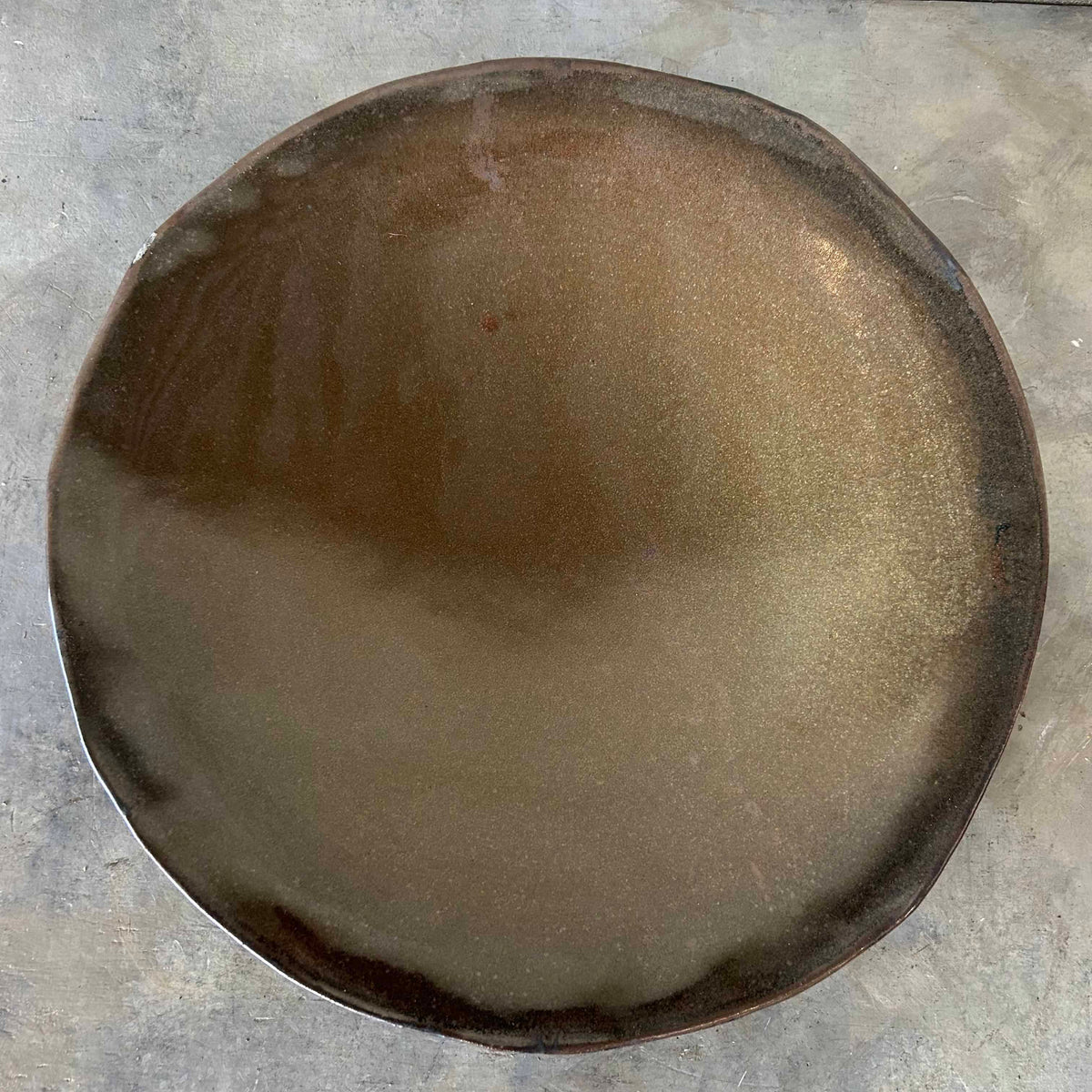 Vintage Large Centerpiece Studio Pottery Brown