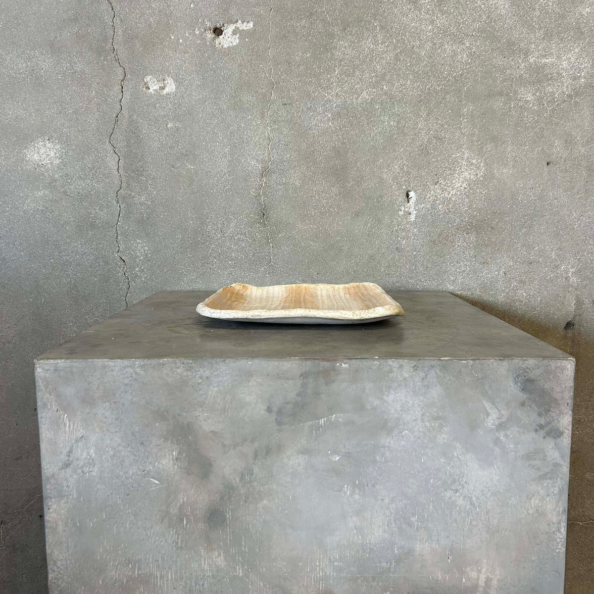 Vintage Square Studio Pottery Platter/Tray Neutral