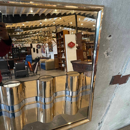 Mixed Silver & Gold Post Modern Wall Art Mirror