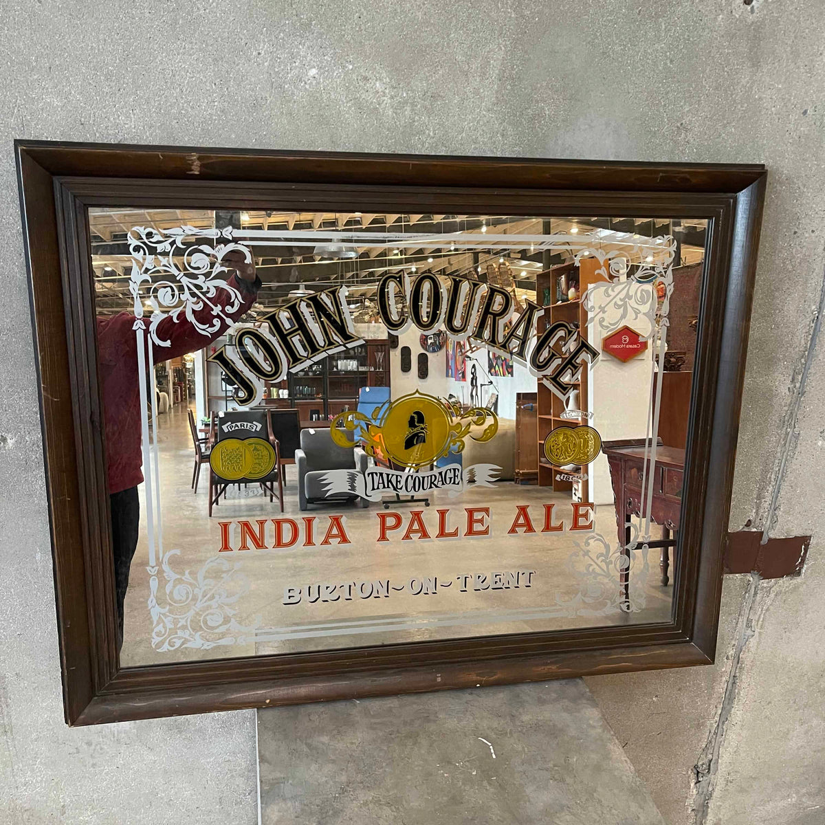 Vintage John Courage India Pale Ale Pub Mirror