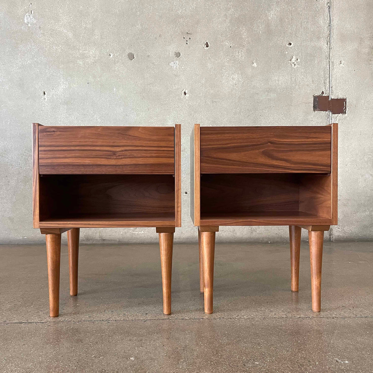Modern Walnut Nightstands