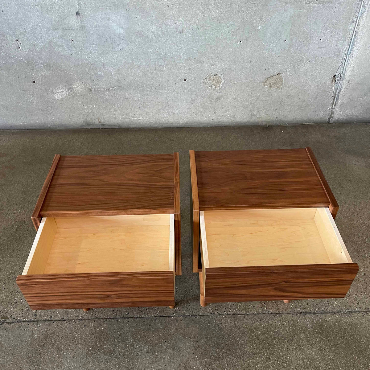 Modern Walnut Nightstands