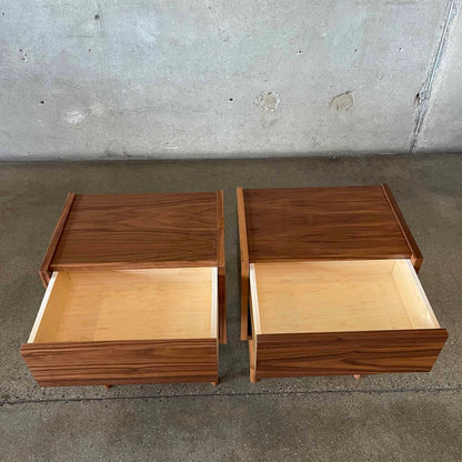 Modern Walnut Nightstands