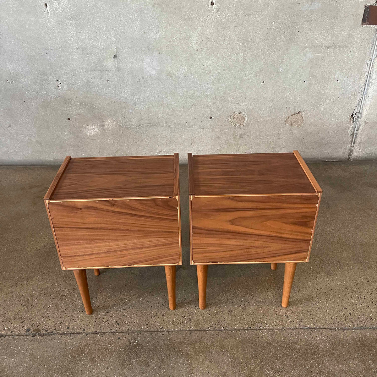 Modern Walnut Nightstands