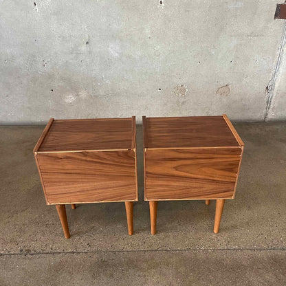 Modern Walnut Nightstands
