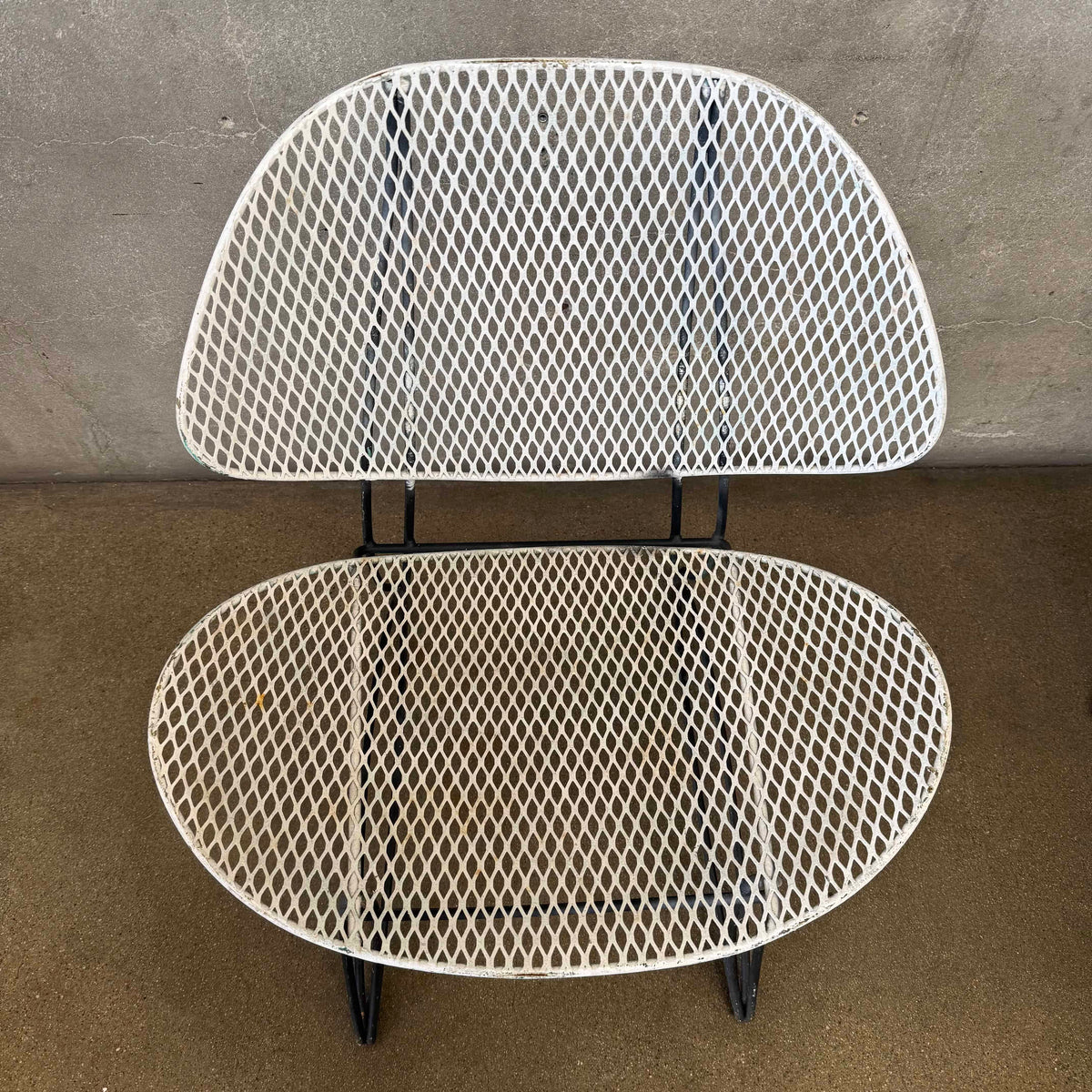 Vintage Homecrest Casino Wire Mesh Patio Love Seat and Chair