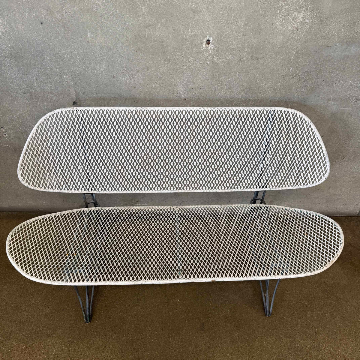 Vintage Homecrest Casino Wire Mesh Patio Love Seat and Chair