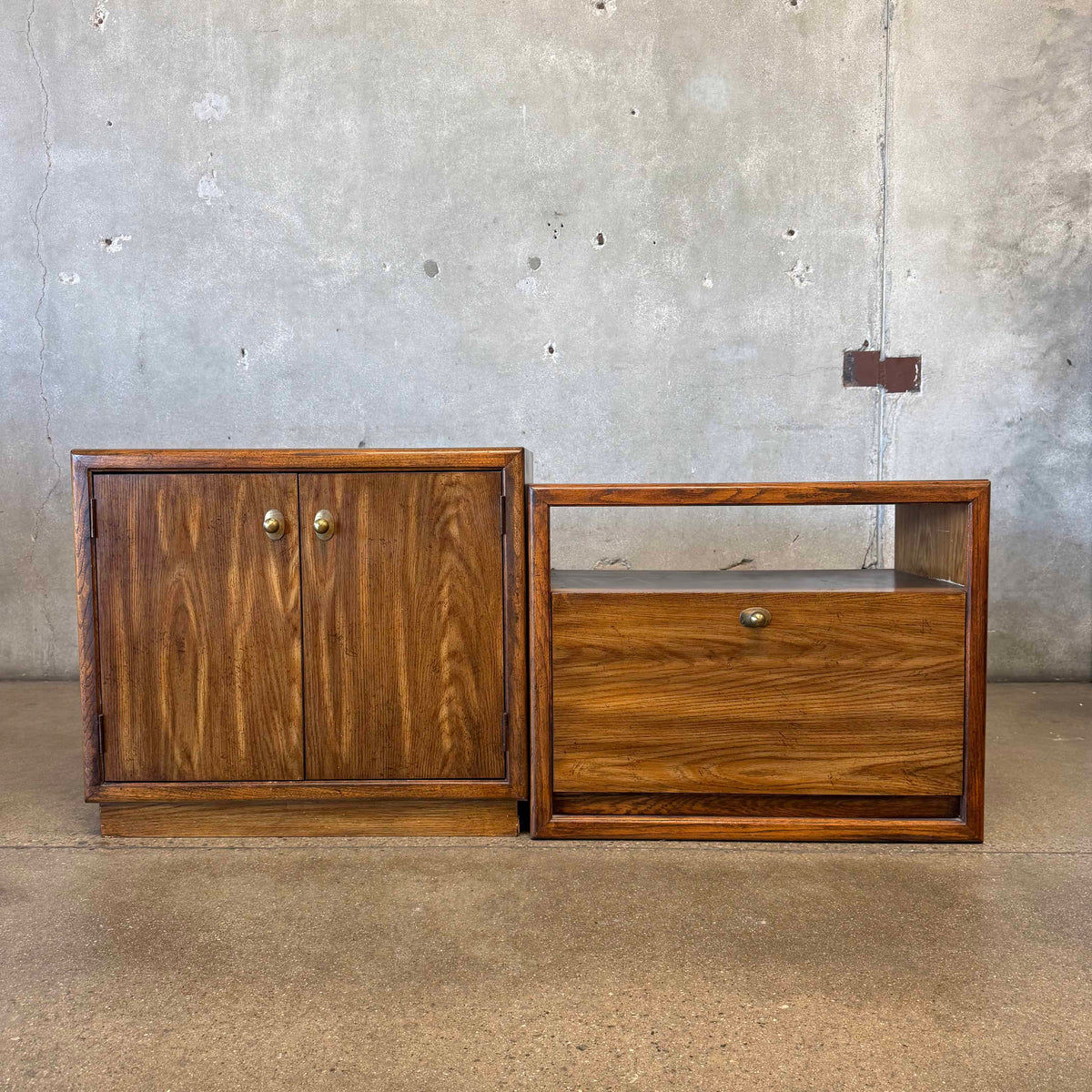 Two Cabinets With Drop Down Front