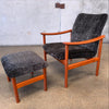 Mid Century Alf Svensson Arm Chair & Ottoman