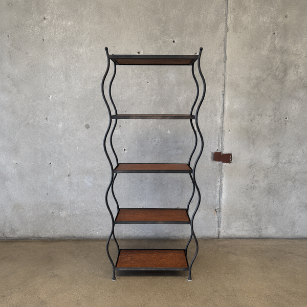 Mid Century Wrought Iron Squiggle Shelf